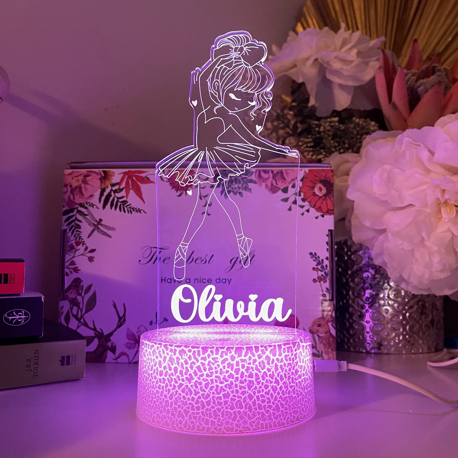 Personalised Ballerina Led Night Light
