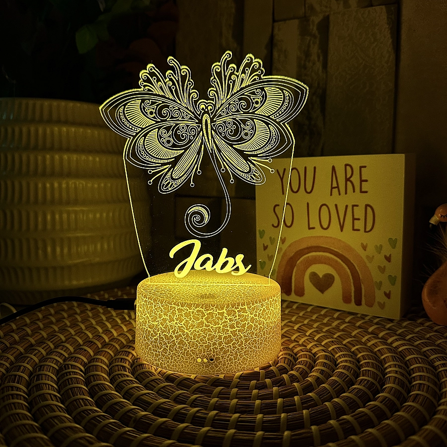 Personalised Dragonfly Led Night Light