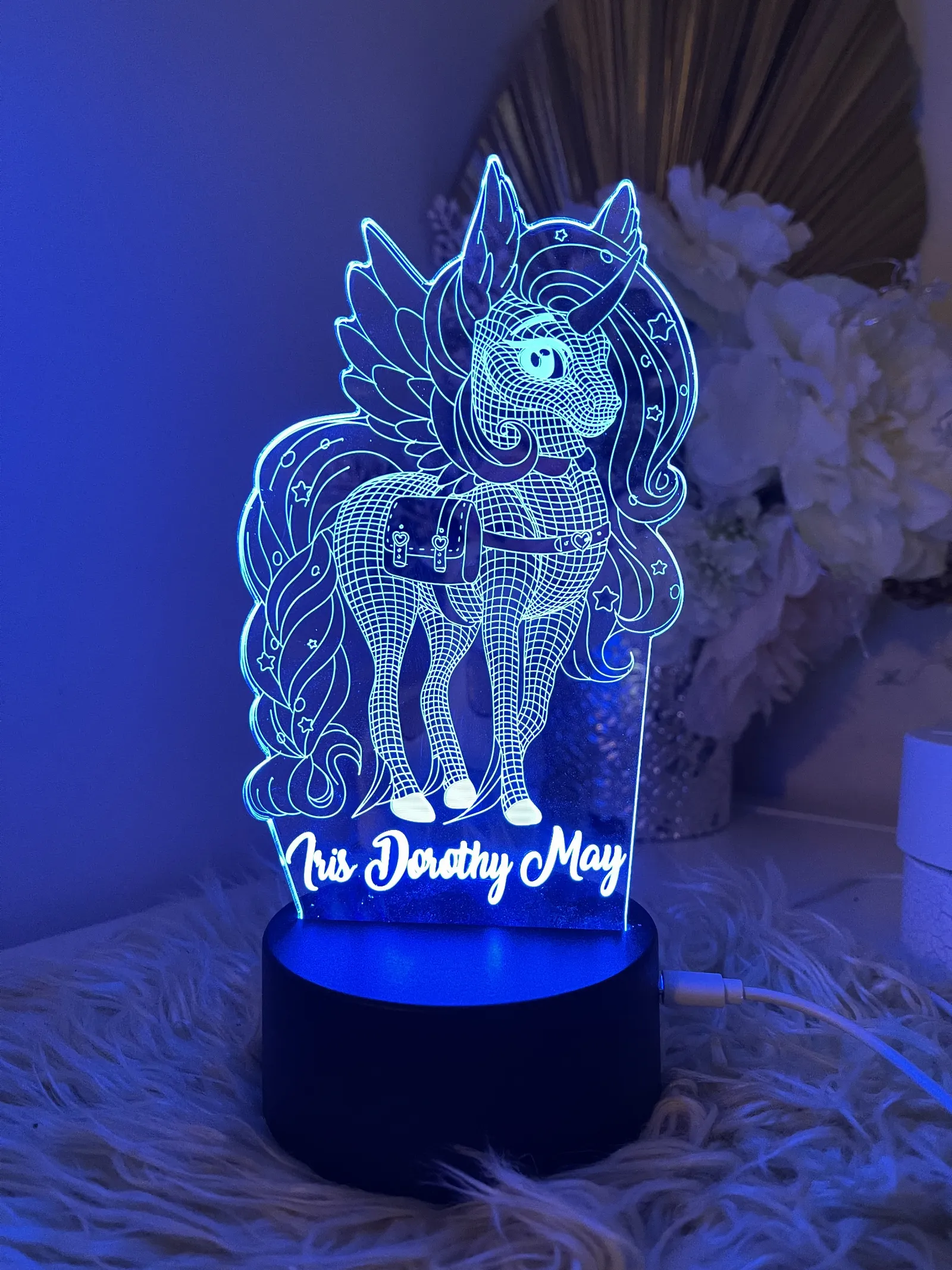 Personalised Unicorn Led Night Light