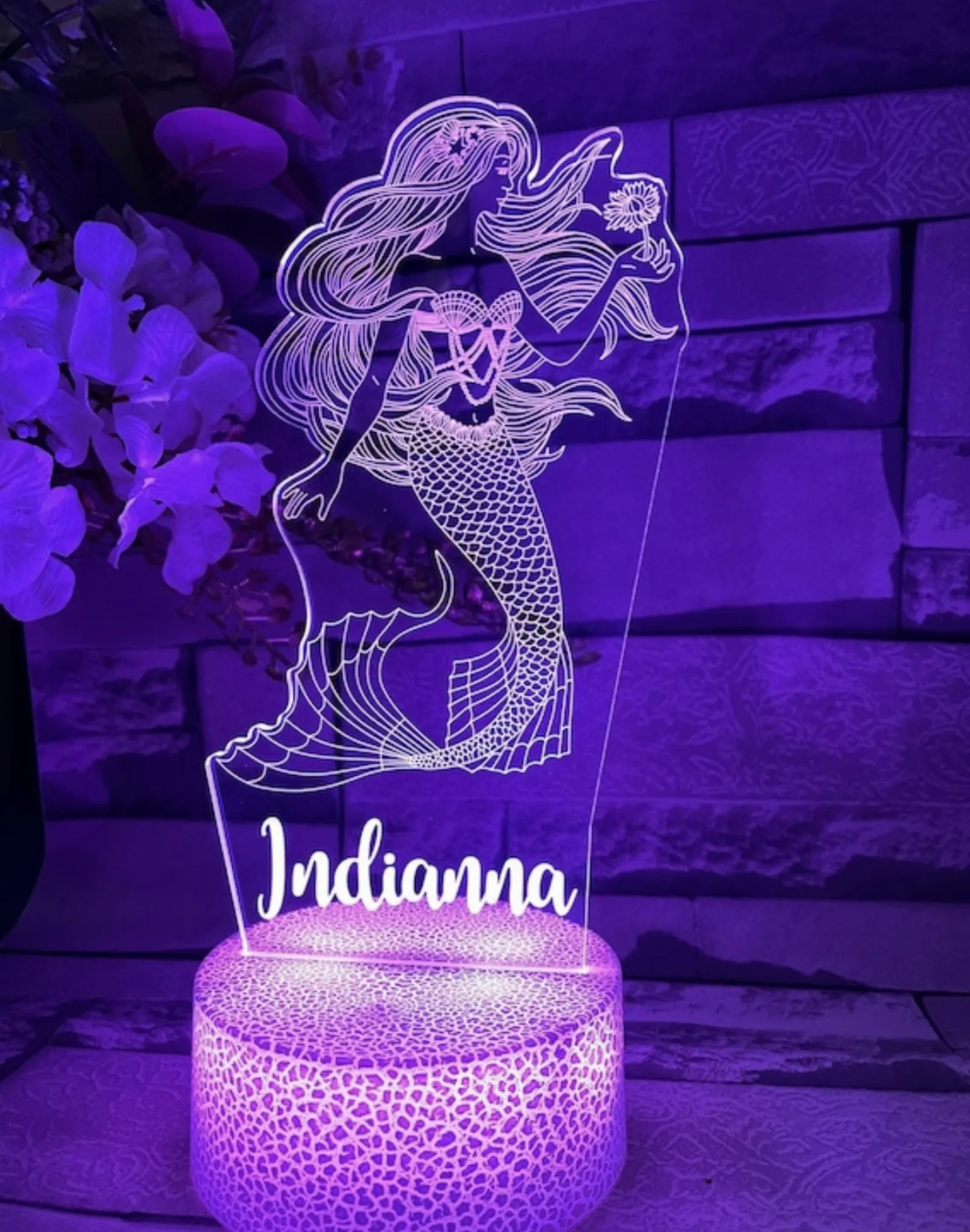 Personalised Little Mermaid Night Light