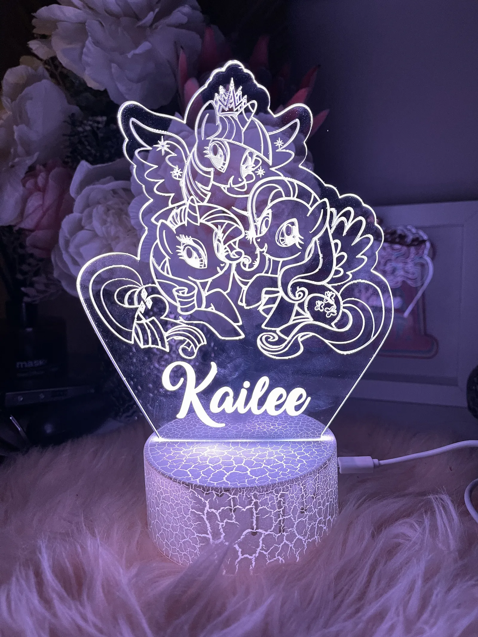 Personalised Ponies Led Night Light
