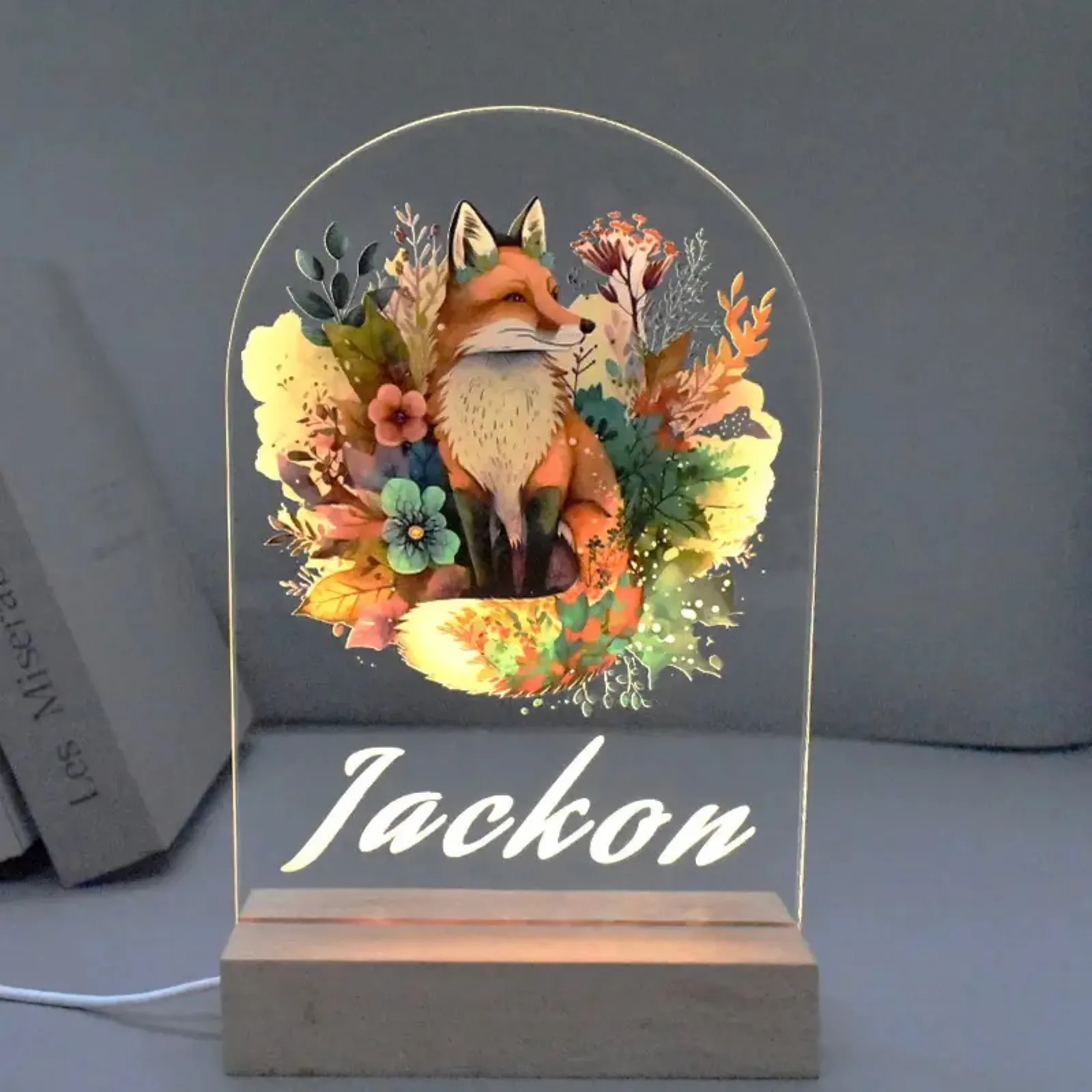 Personalised Fox Led Night Light