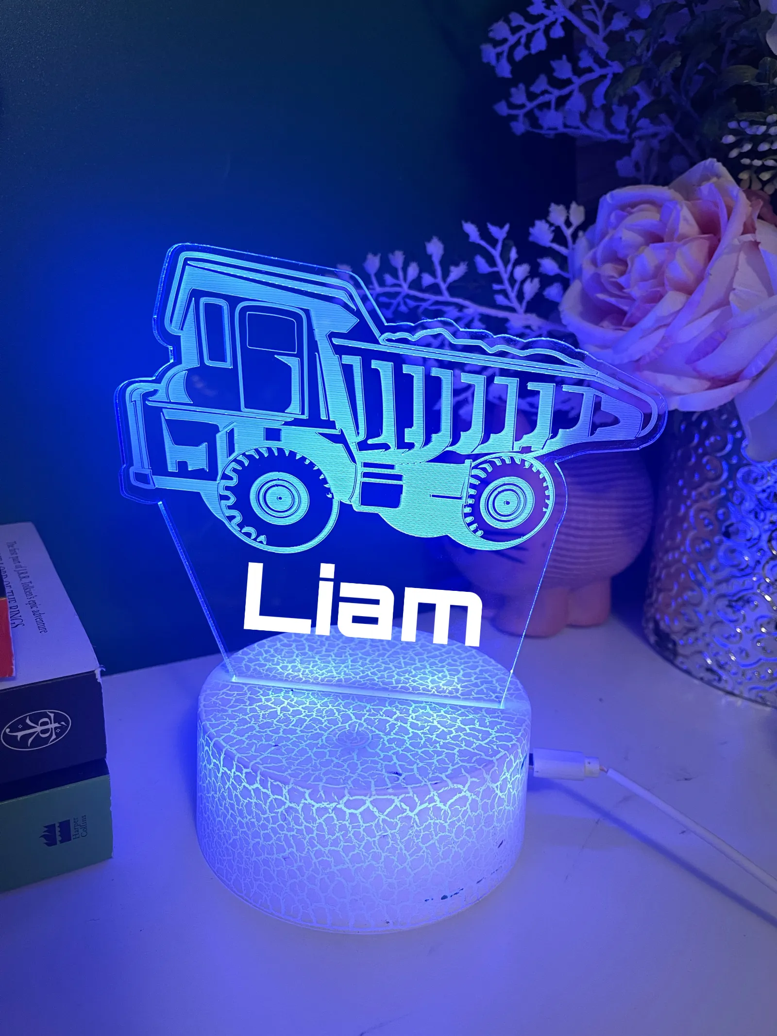 Personalised Dump Truck Led Night Light