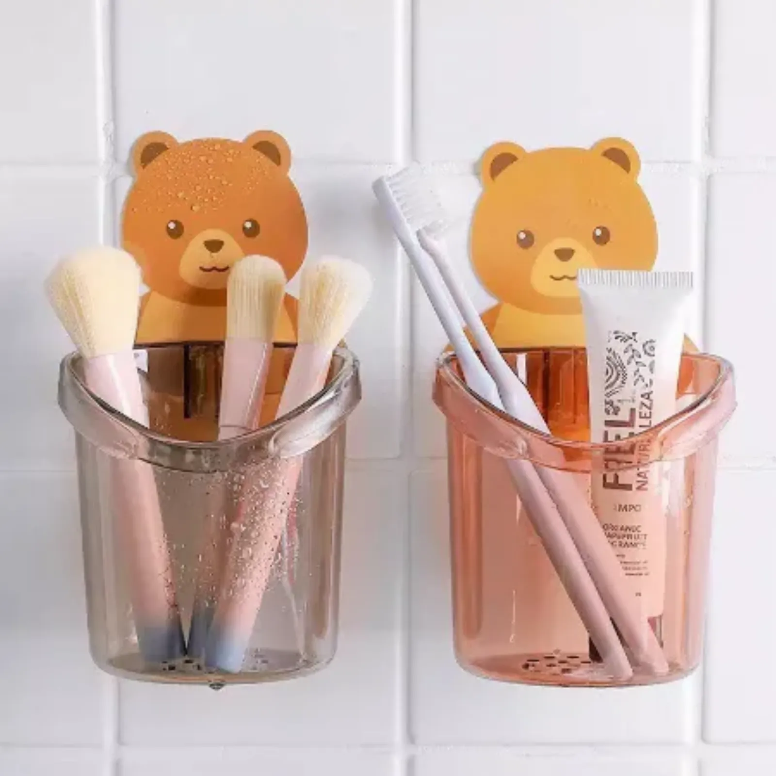 2x Personalised Teddy Bear Cup Holders