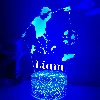 Personalised soccer player led night light
