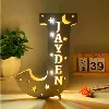 Personalised wooden letter night light