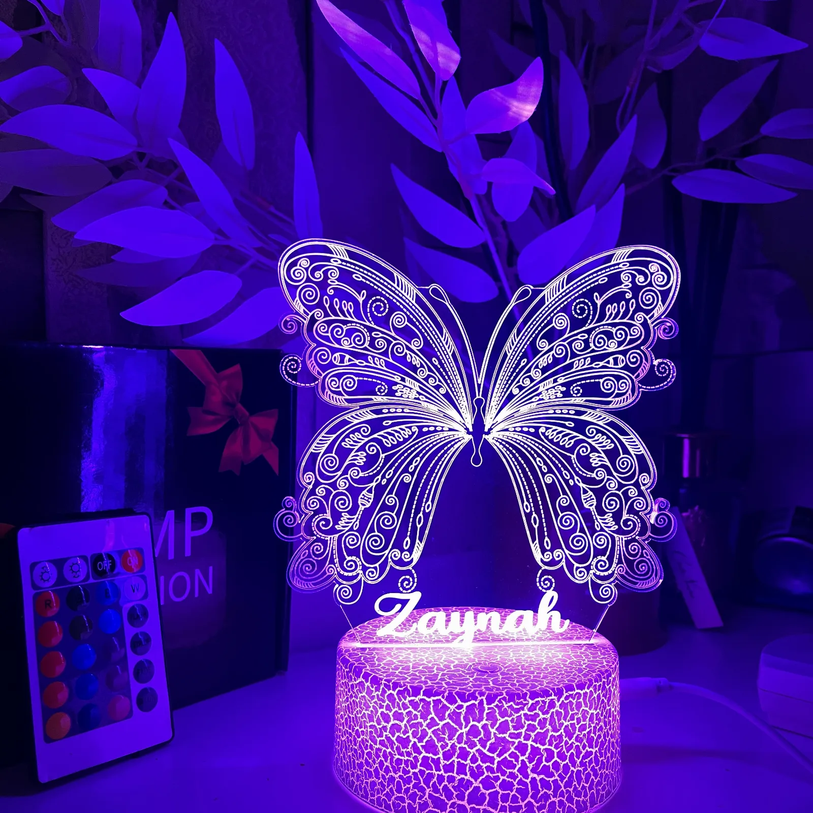 Personalised Lovely Butterfly Led Night Light