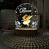 Personalised fairy girl and flowers custom night light