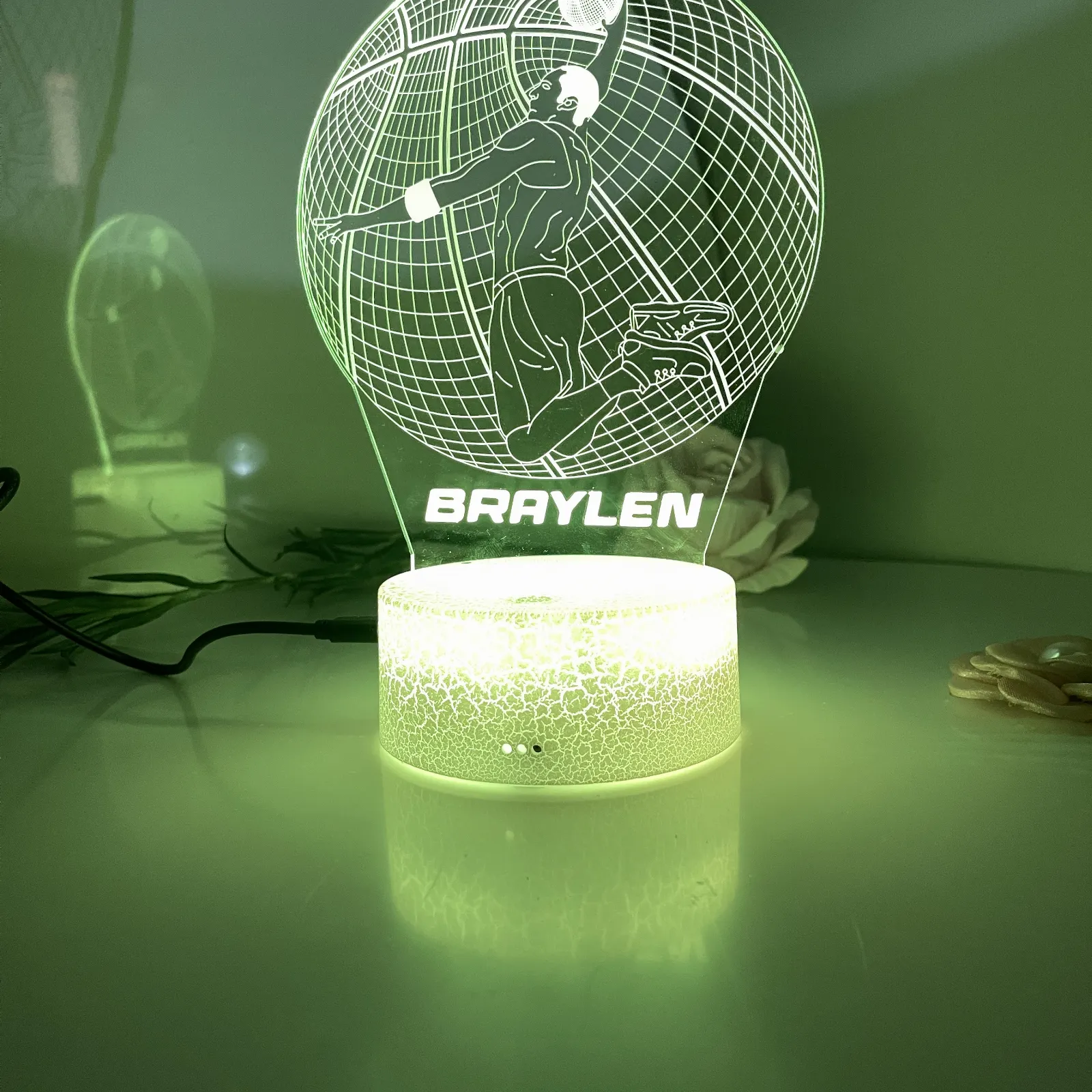 Personalised Basketball Acrylic Led Custom Night Light