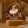 Personalised ballerina girl with butterflies led night light
