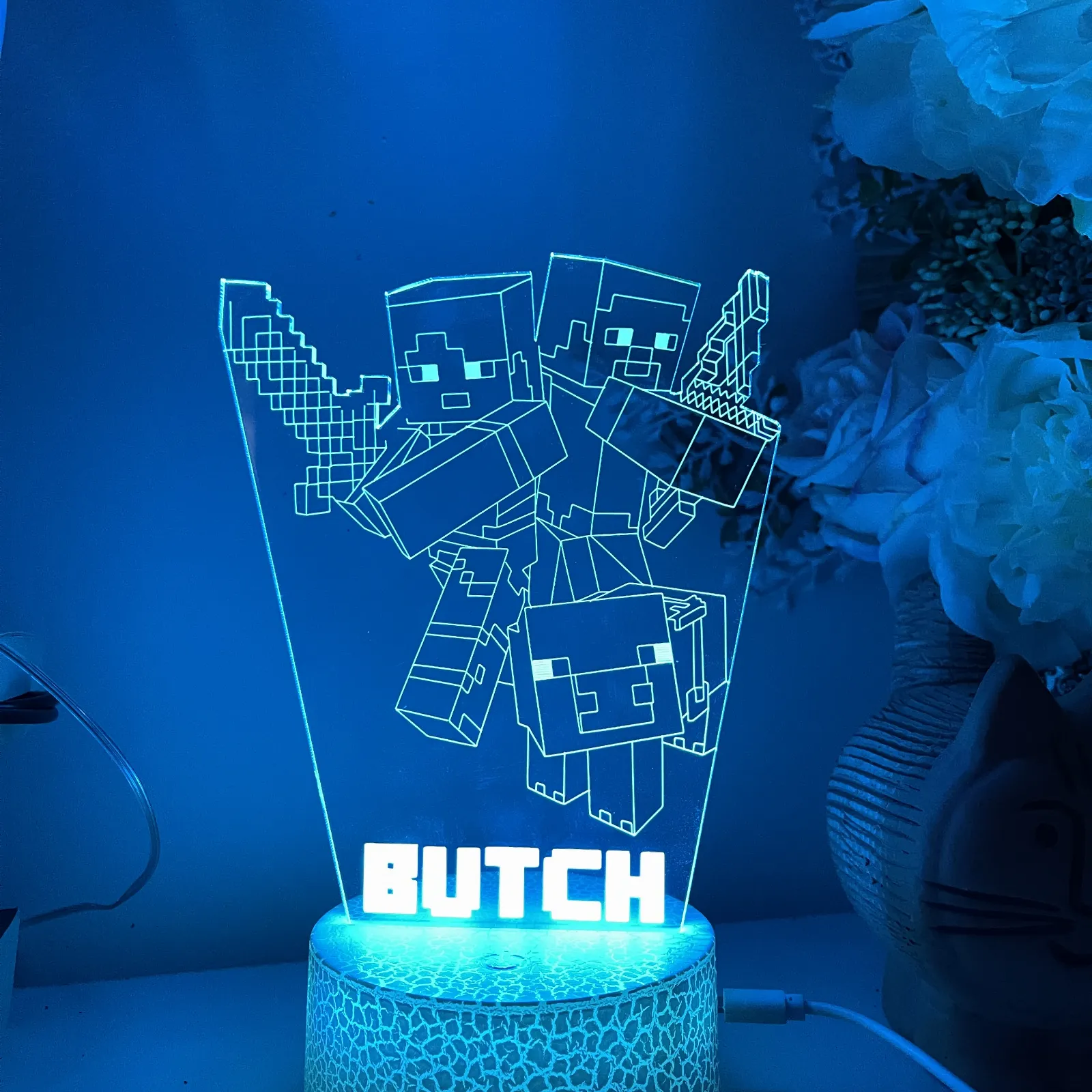 Minecraft Personalised Night Light
