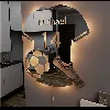 Personalised name and number soccer jersey wall light