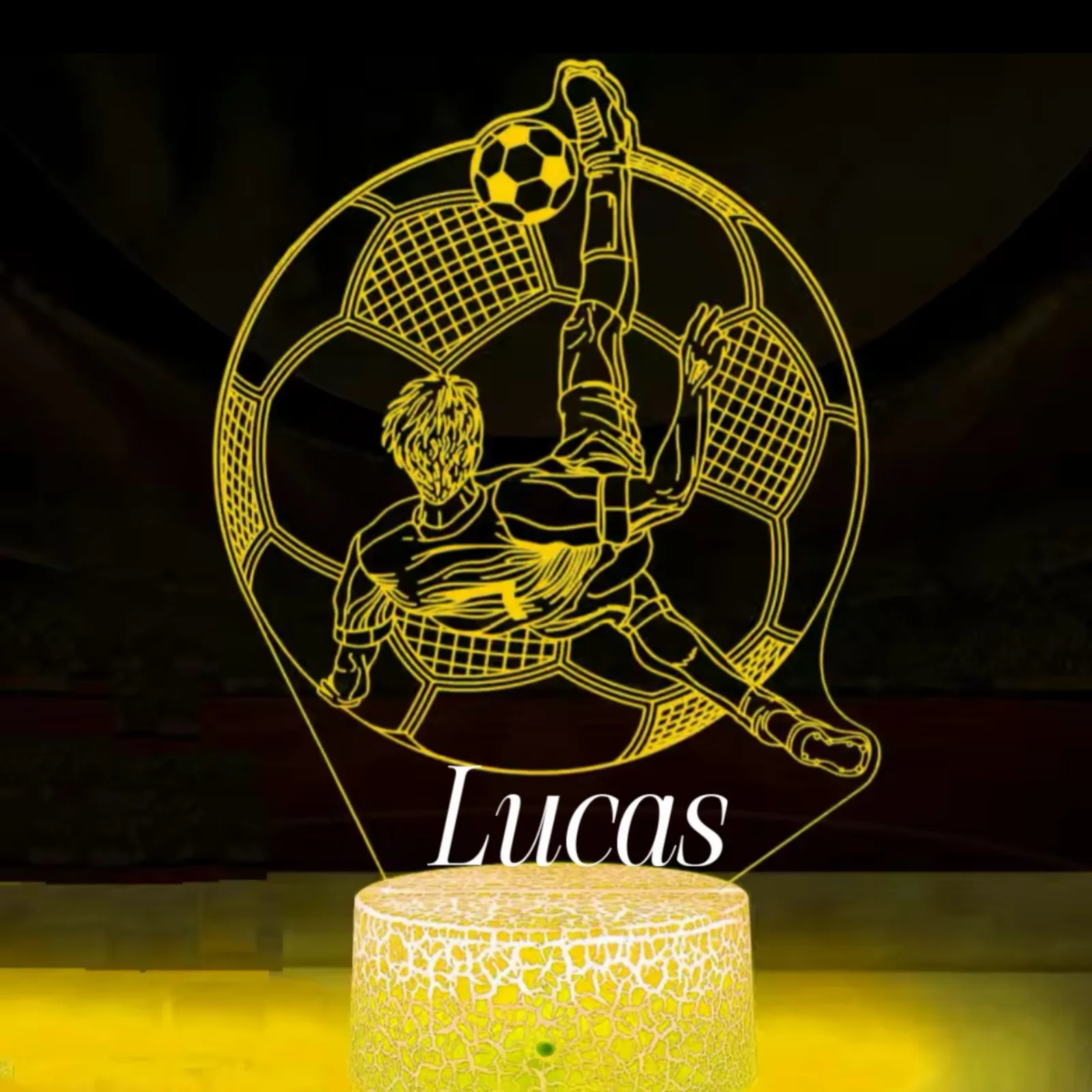 Personalised Soccer Ball Player Led Custom Night Light