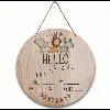 Wooden sign animal with name dob