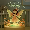Personalised cute fairy and flower garden led night light