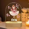 personalised cute Ballerina led Night Light