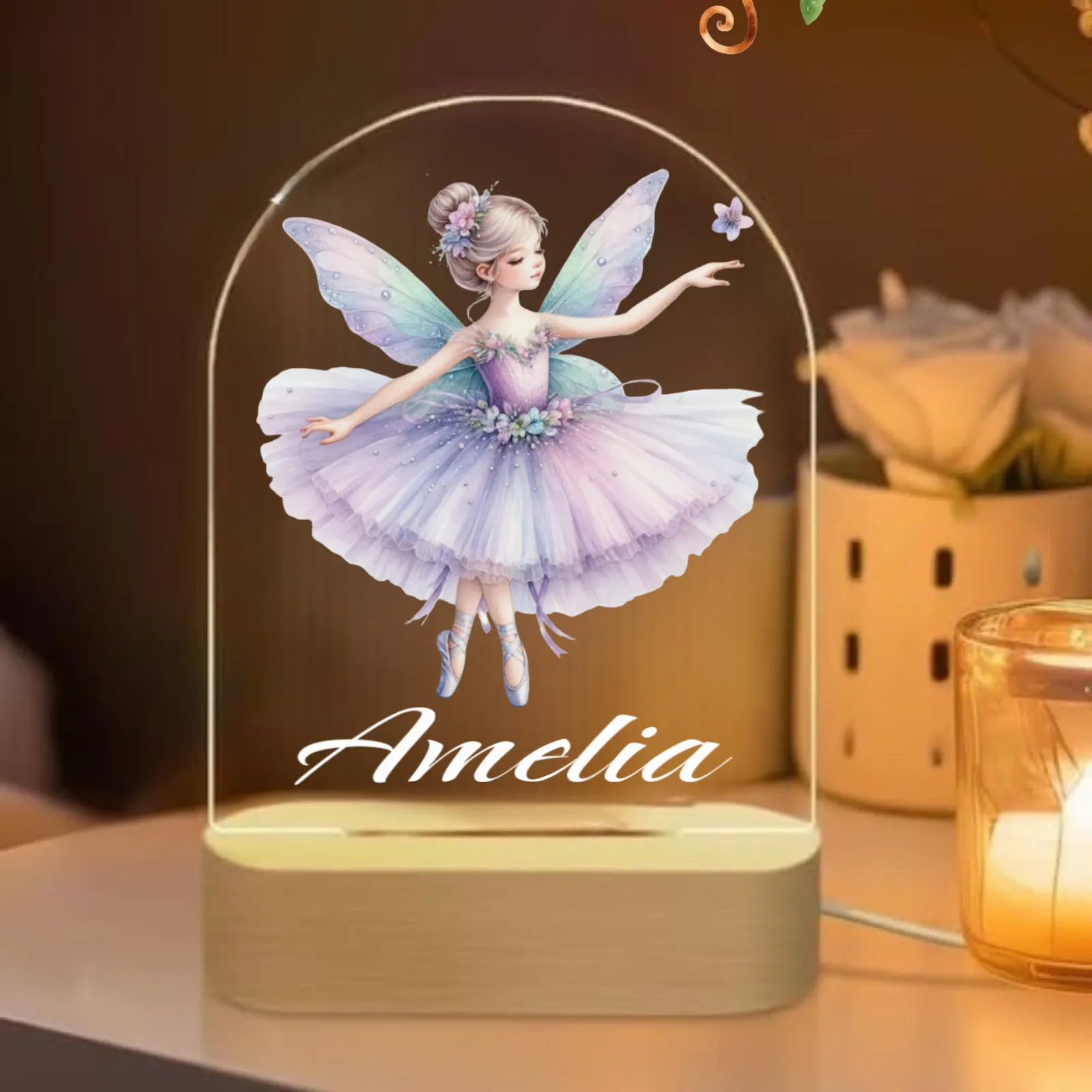 Personalised Cute Fairy Led Night Light
