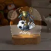 Personalised soccer ball and trophy acrylic led custom night light