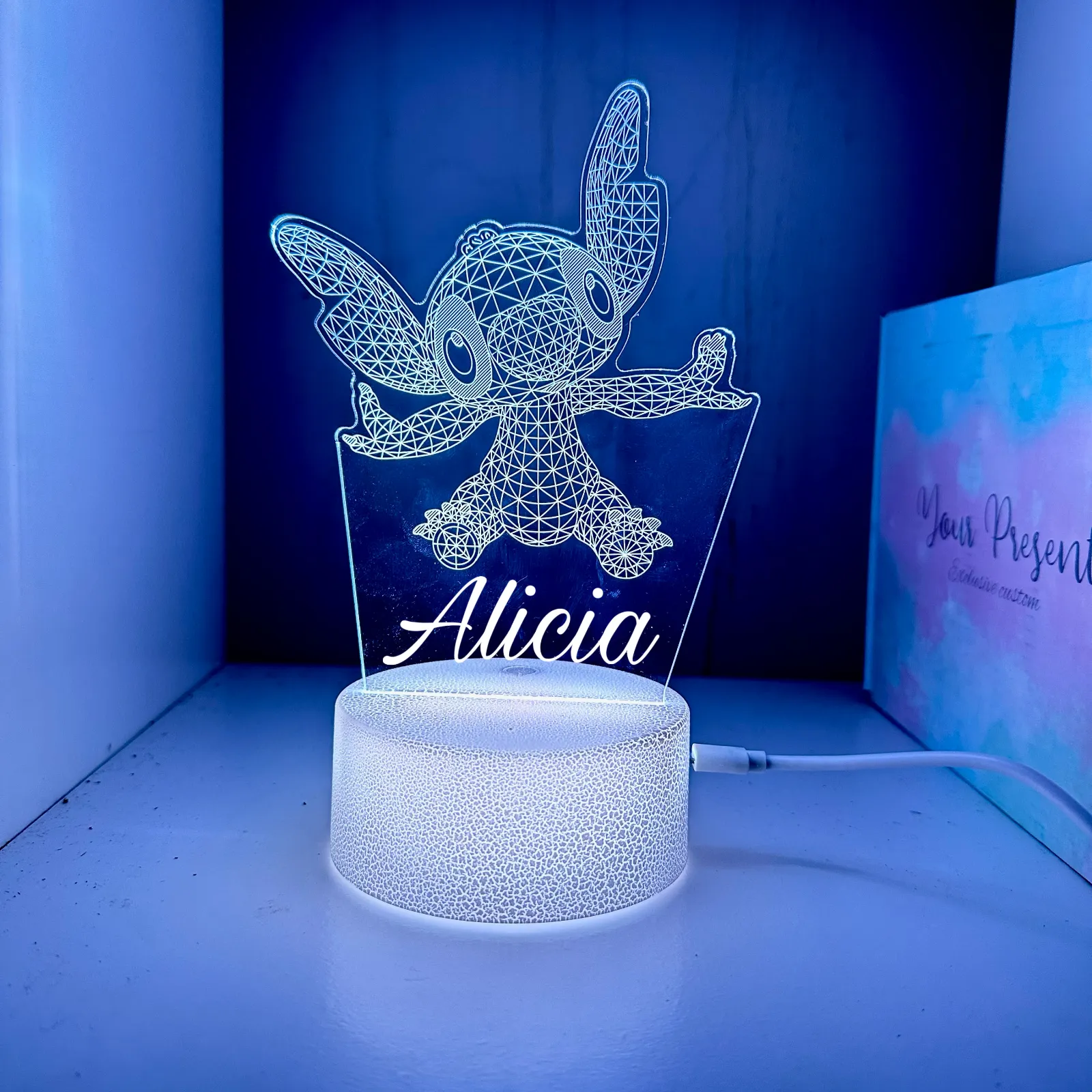 Personalised Stitch Led Night Light