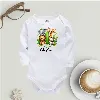 Personalised wild one animal friends baby onesie
