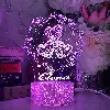 Personalised flower wreath led night light