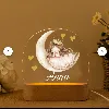Personalised little princess on the moon custom led night light