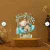 Personalised teddy bear sleeping night light