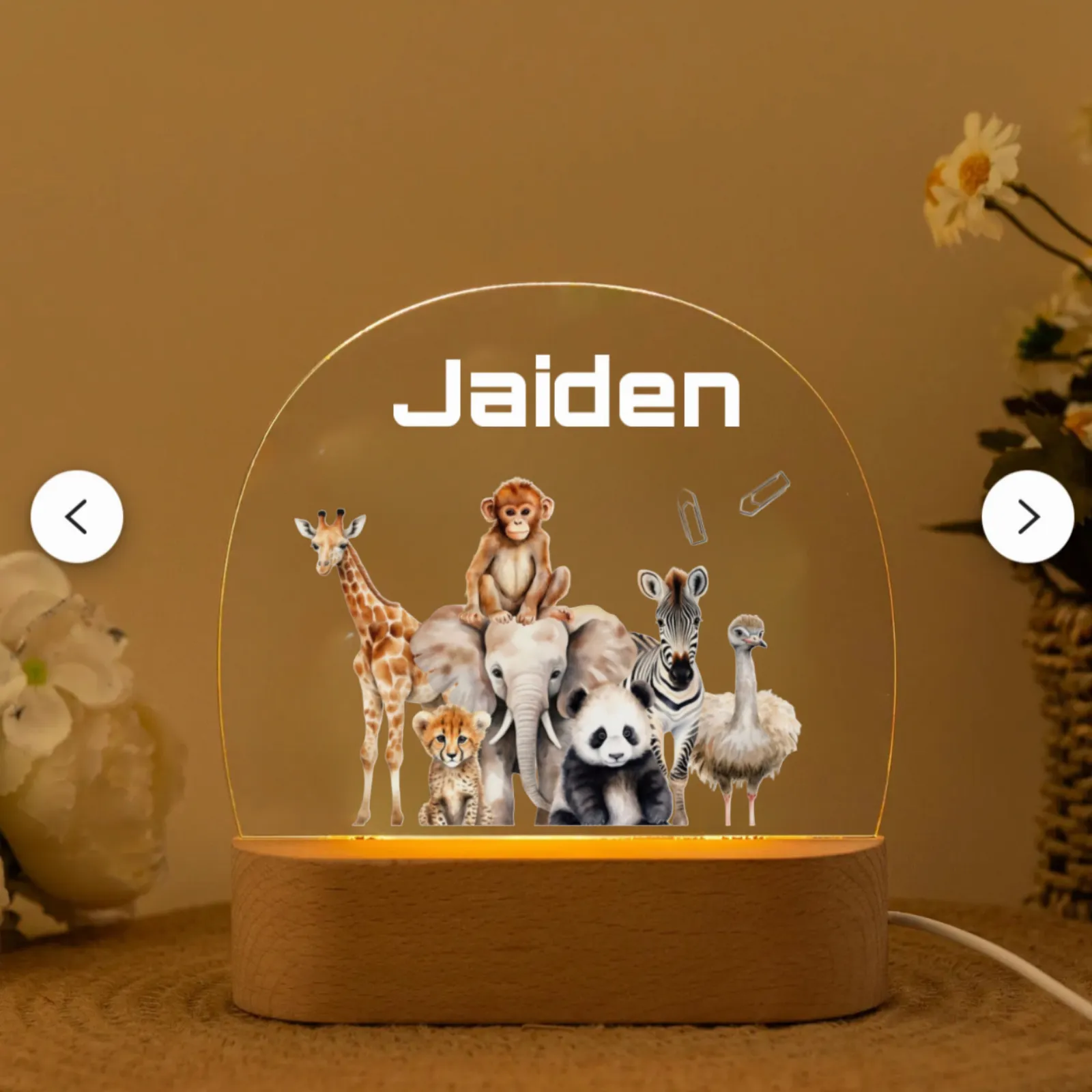 Safari Animal Night Light