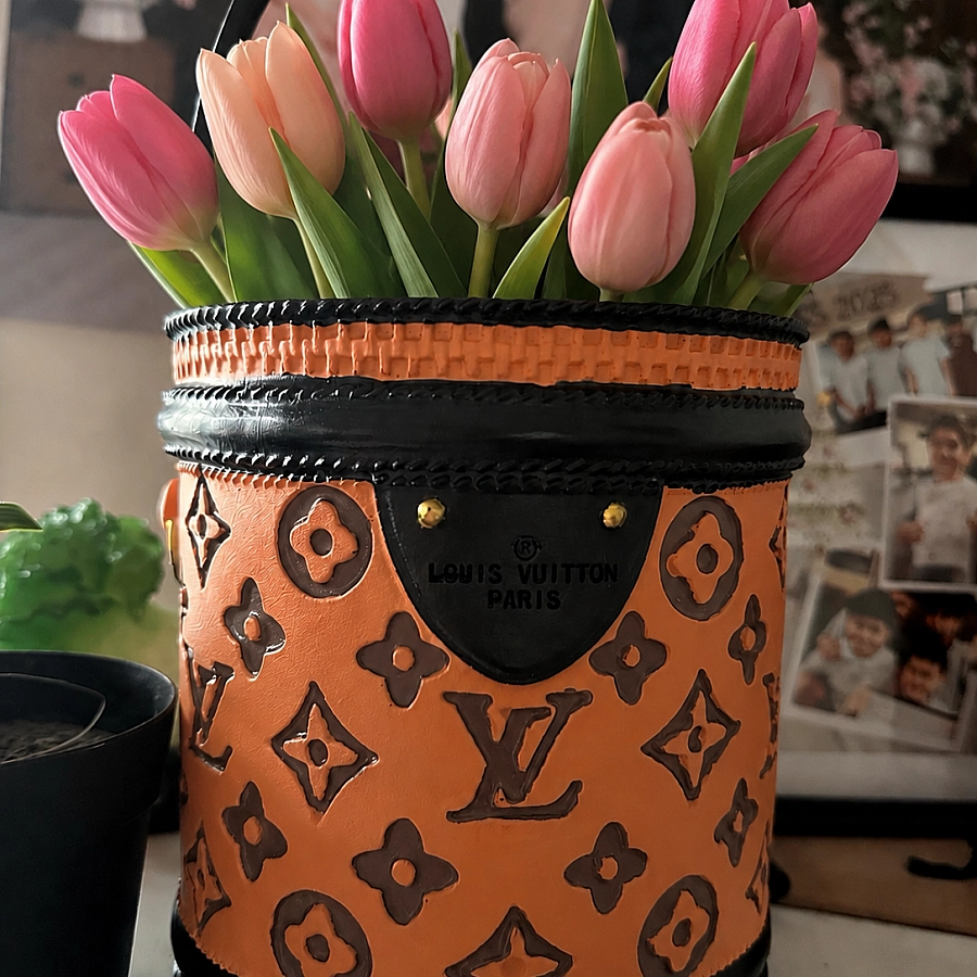 Flower Vase Lv Style Decor House (no Flowers)