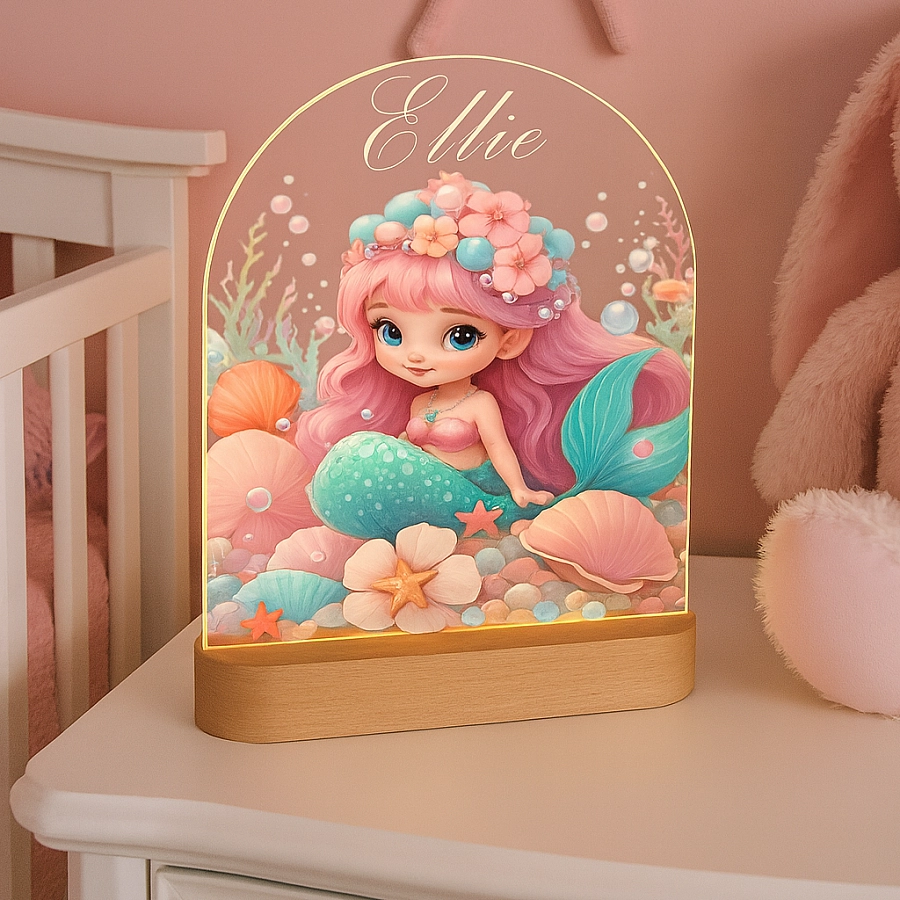 Personalised Mermaid Night Light