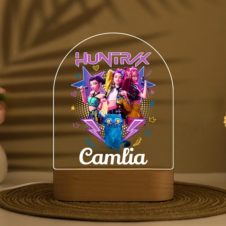 Personalised Kpop Demon Hunters Night Light Gift For Kid