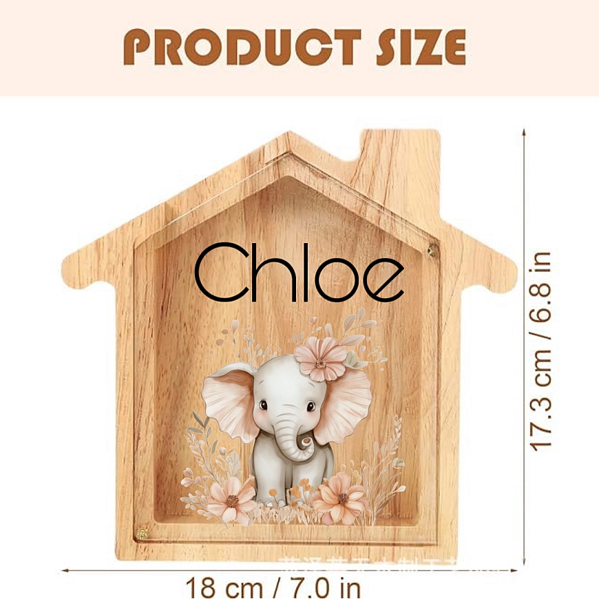 Elephant Cute Money Box Saver Piggy Bank