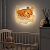 Teddy bear wall lamp