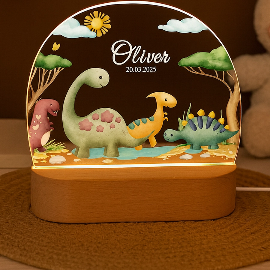 Personalized Dinosaur Night Light