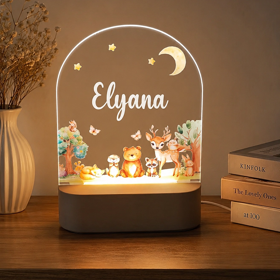 Personalised Led Animal Lampkids Night Light Gift Animals Light Birthday Gift
