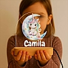 Cute unicorn personalised night light
