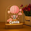 Cute elephant night light personalised