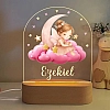 Personalised girl on the moon night light