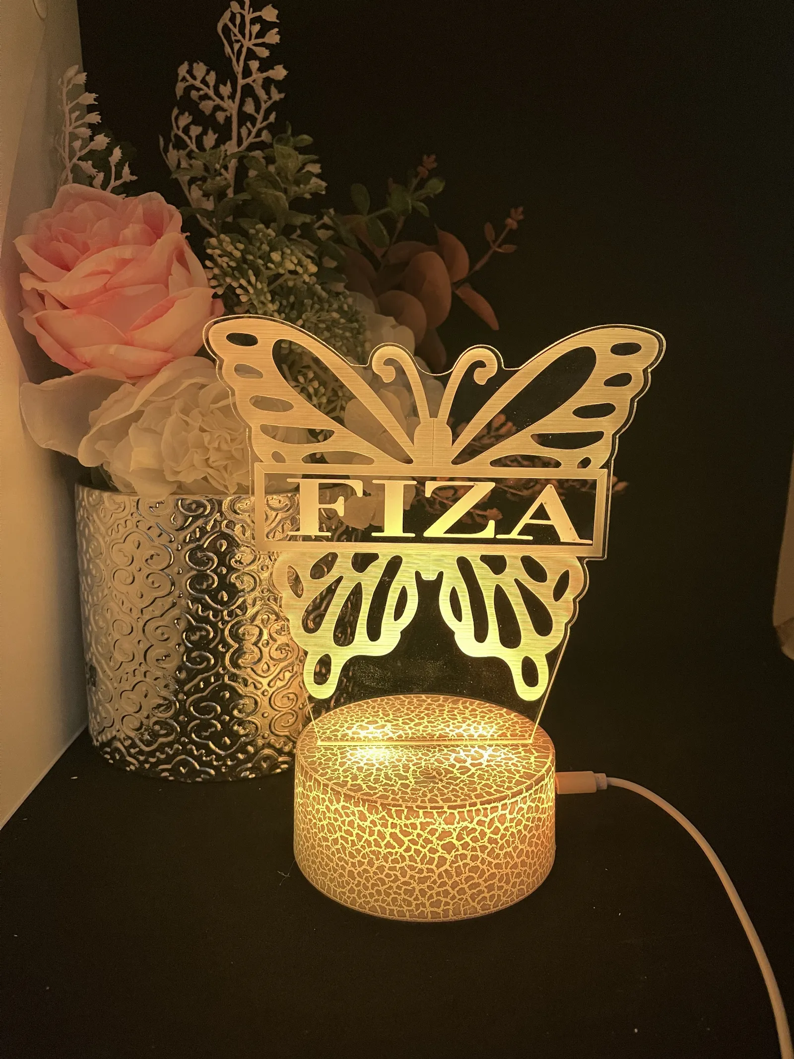 Personalised Butterfly Acrylic Led Custom Night Light
