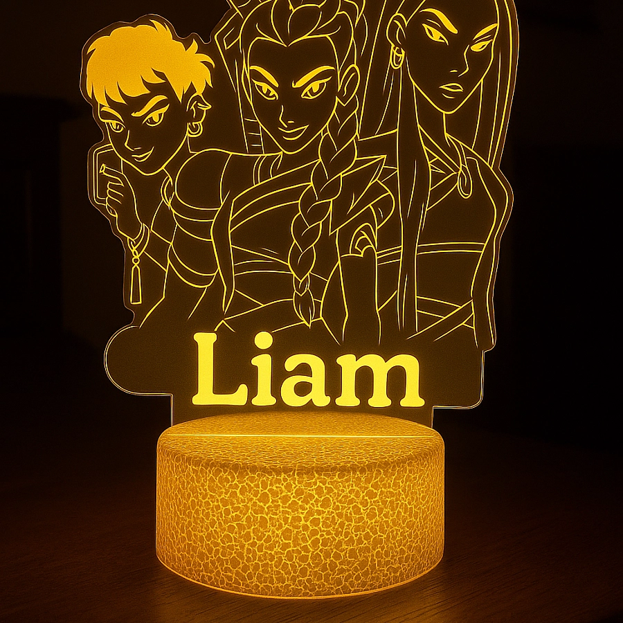 Personalised Kpop Demon Hunters Night Light