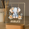 Personalised elephant flowers night light
