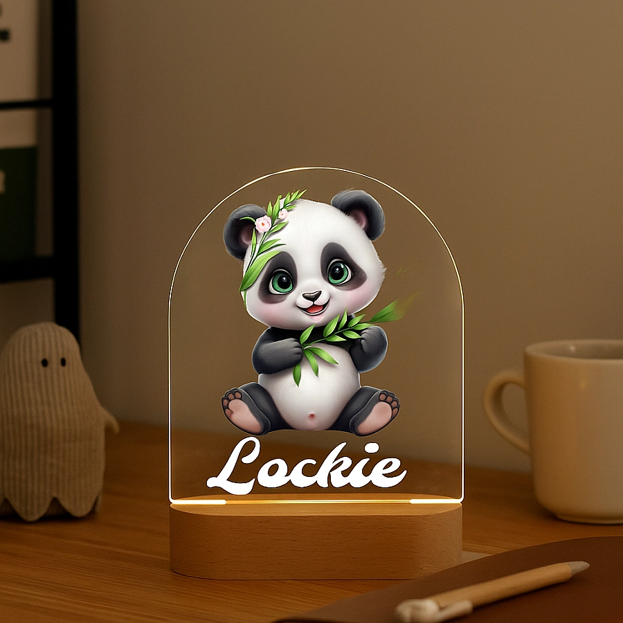 Personalised Cute Panda Night Light
