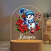 Personalised snowman night light