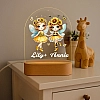 Personalised bee and girls night light