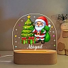 Personalised santa night light christmas tree