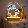 Personalised cute dolphin night light