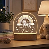 Custom unicorn nursery night light rainbow stars