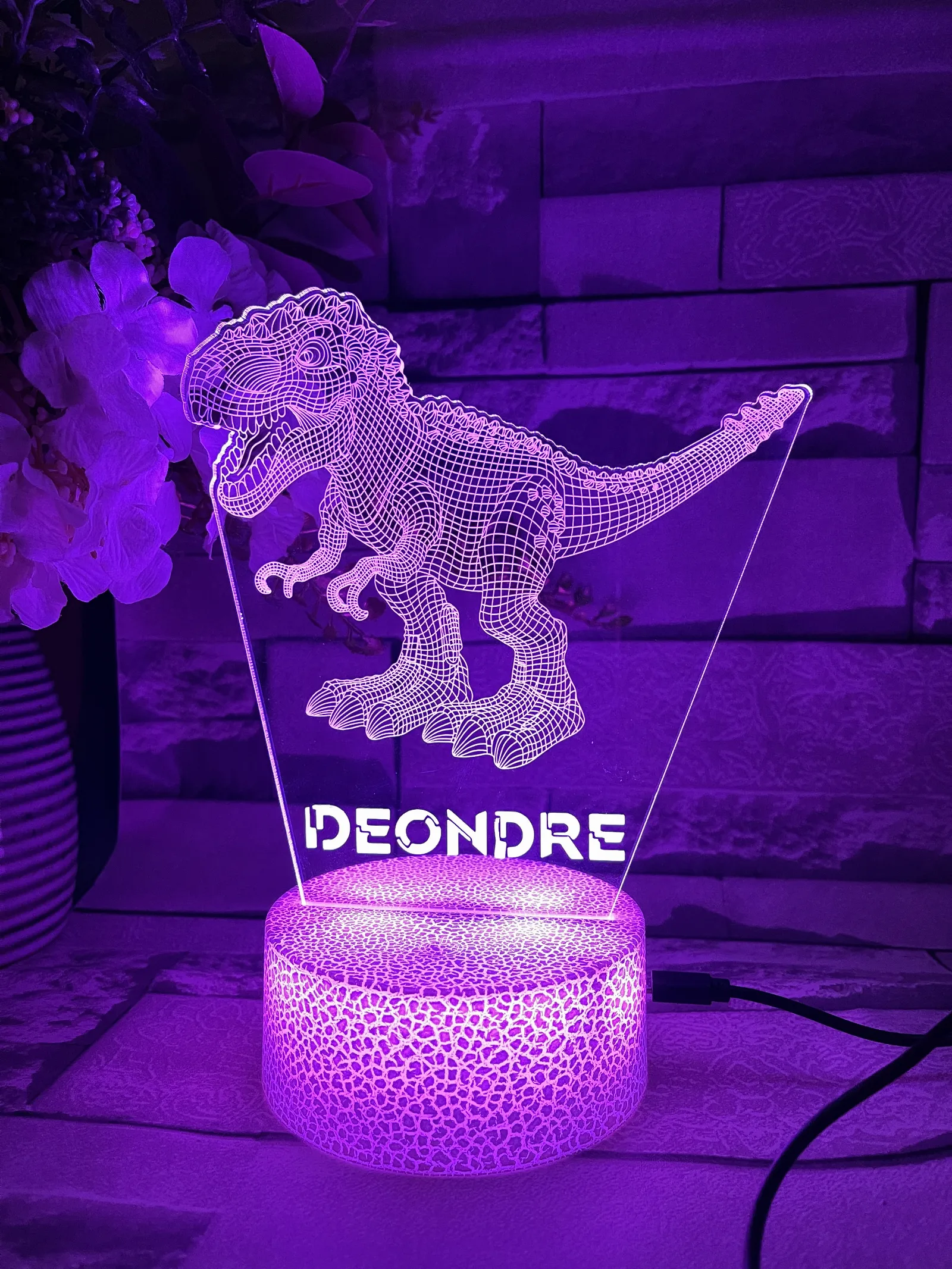 Personalised 3d Trex Led Night Light