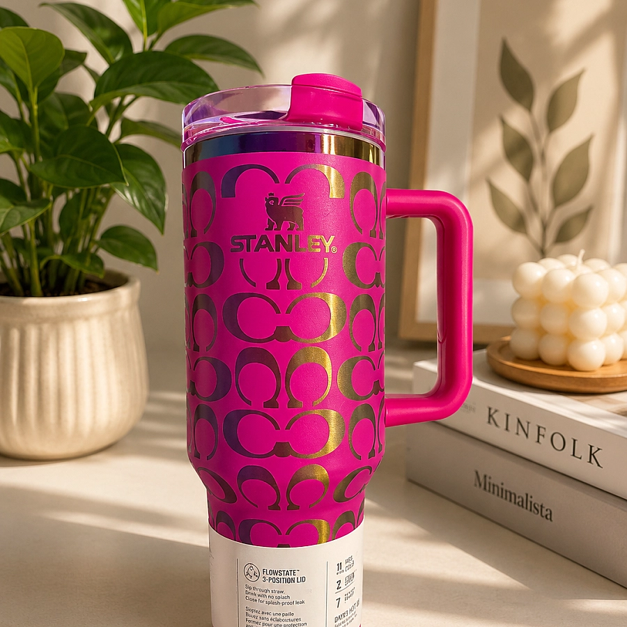 Pink Coach Stanley Tumbler 40oz
