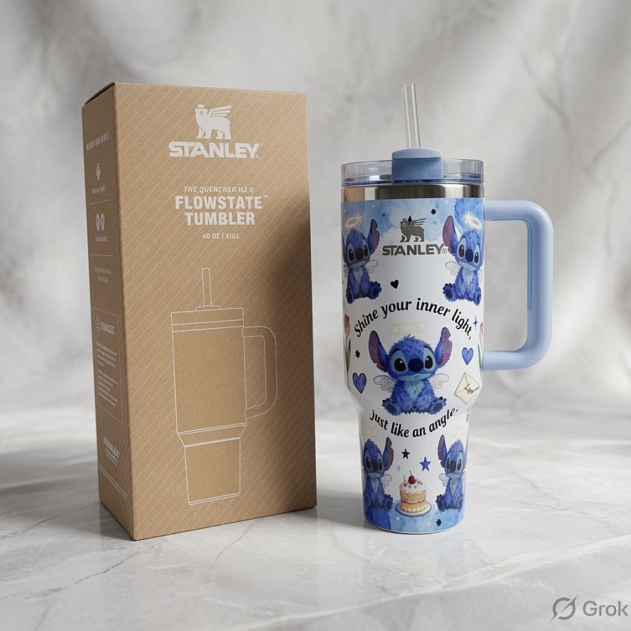 Blue Stitch Stanley Tumbler 40oz